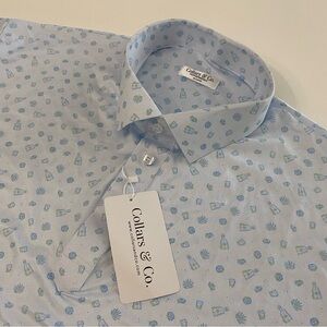 Collars & Co Tequilla Shot AOP Featherweight Mens 2XL Featherweight Polo NWT